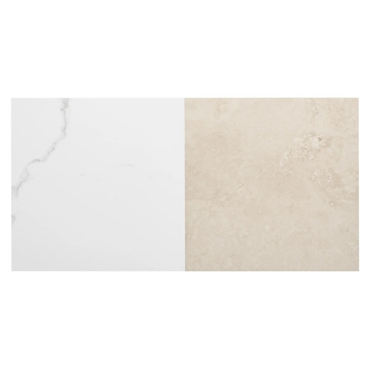 Fortunato Calacatta and Marfil 12x12 Matte Porcelain Checkerboard Tile - Image 3