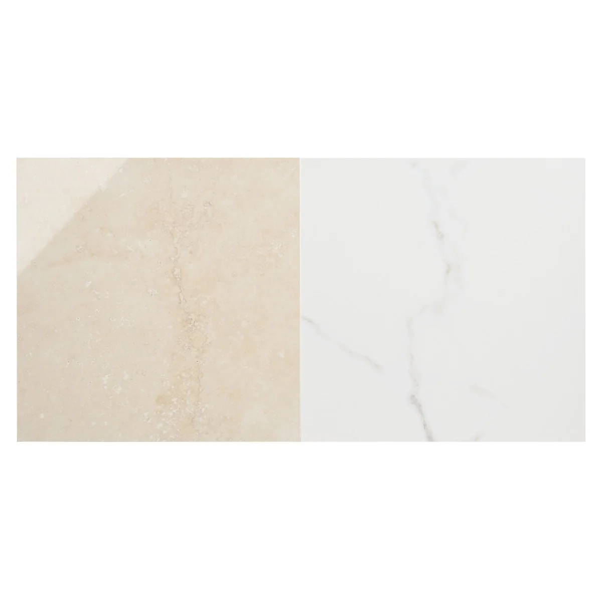 Fortunato Calacatta and Marfil 12x12 Polished Porcelain Checkerboard Tile - Image 3