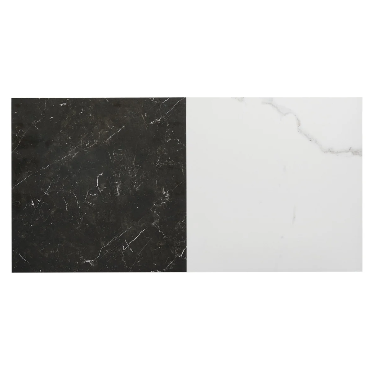 Fortunato Calacatta and Nero Marquina 12x12 Matte Porcelain Checkerboard Tile - Image 3