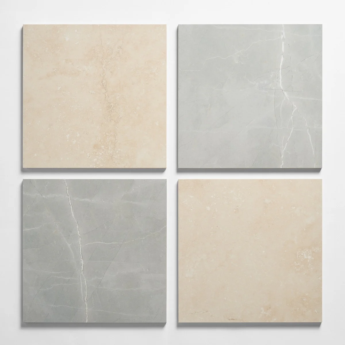 Fortunato Marfil Beige and Amani Gray 12x12 Polished Porcelain Checkerboard Tile - Image 8
