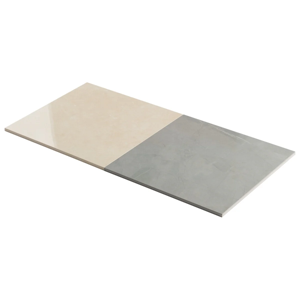 Fortunato Marfil Beige and Amani Gray 12x12 Polished Porcelain Checkerboard Tile - Image 9