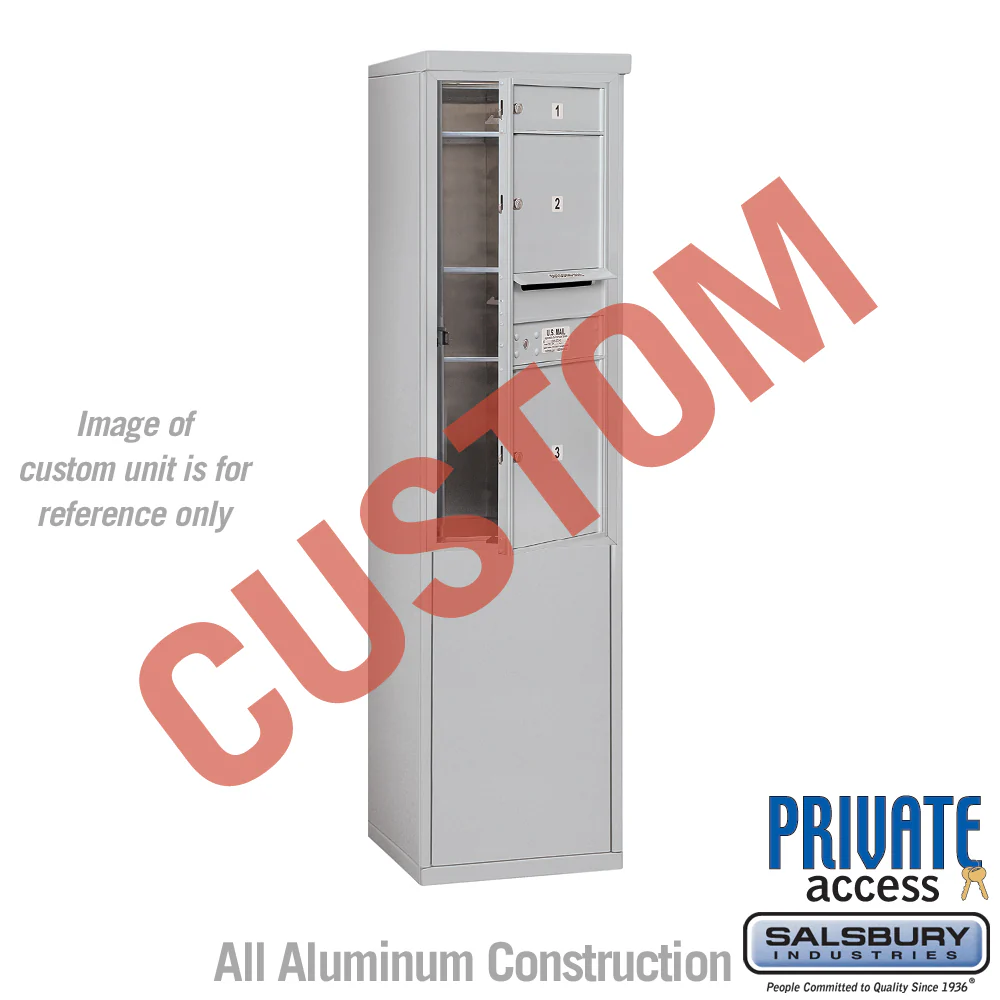 Free-Standing 4C Horizontal Mailbox Unit - 10 Door High - Aluminum - Front Loading - Private Access