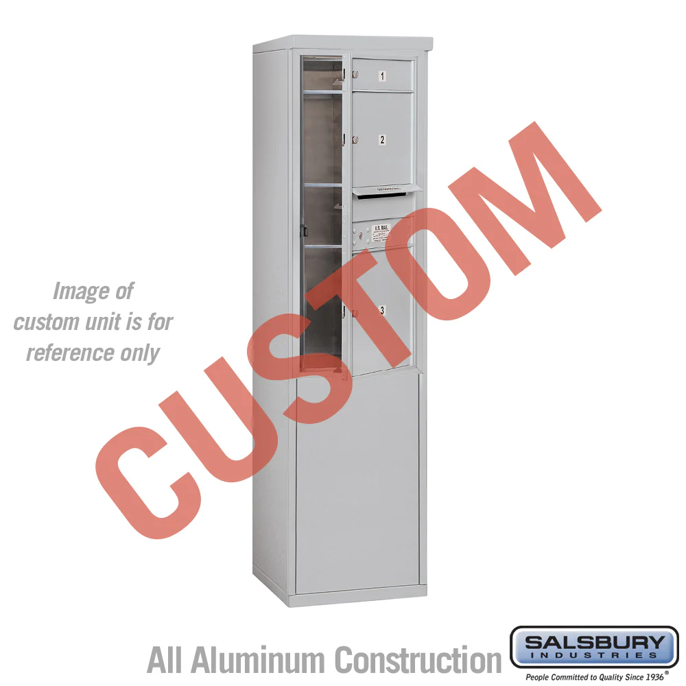 Free-Standing 4C Horizontal Mailbox Unit - 10 Door High - Aluminum - USPS Access
