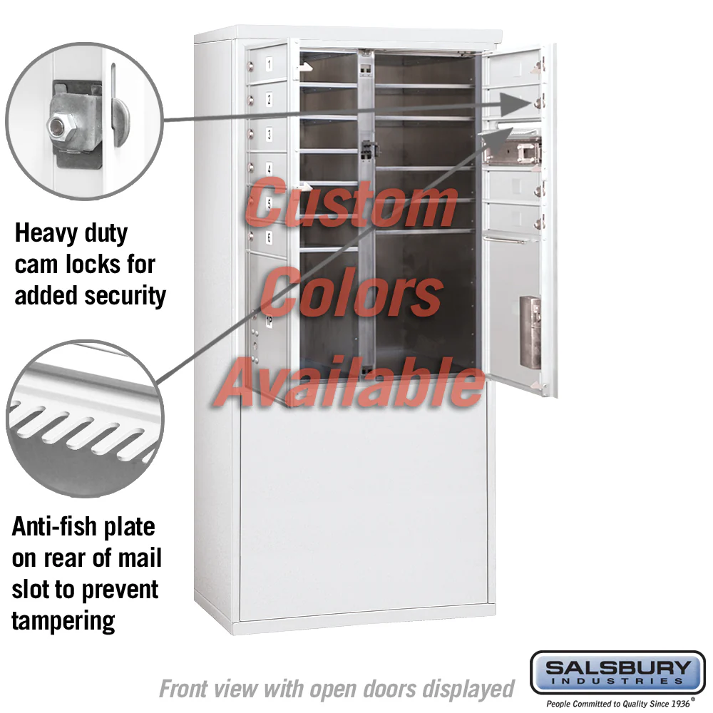 Free-Standing 4C Horizontal Mailbox Unit - 10 Door High, Double Column, Custom Color, Front Loading, Private Access - Image 4