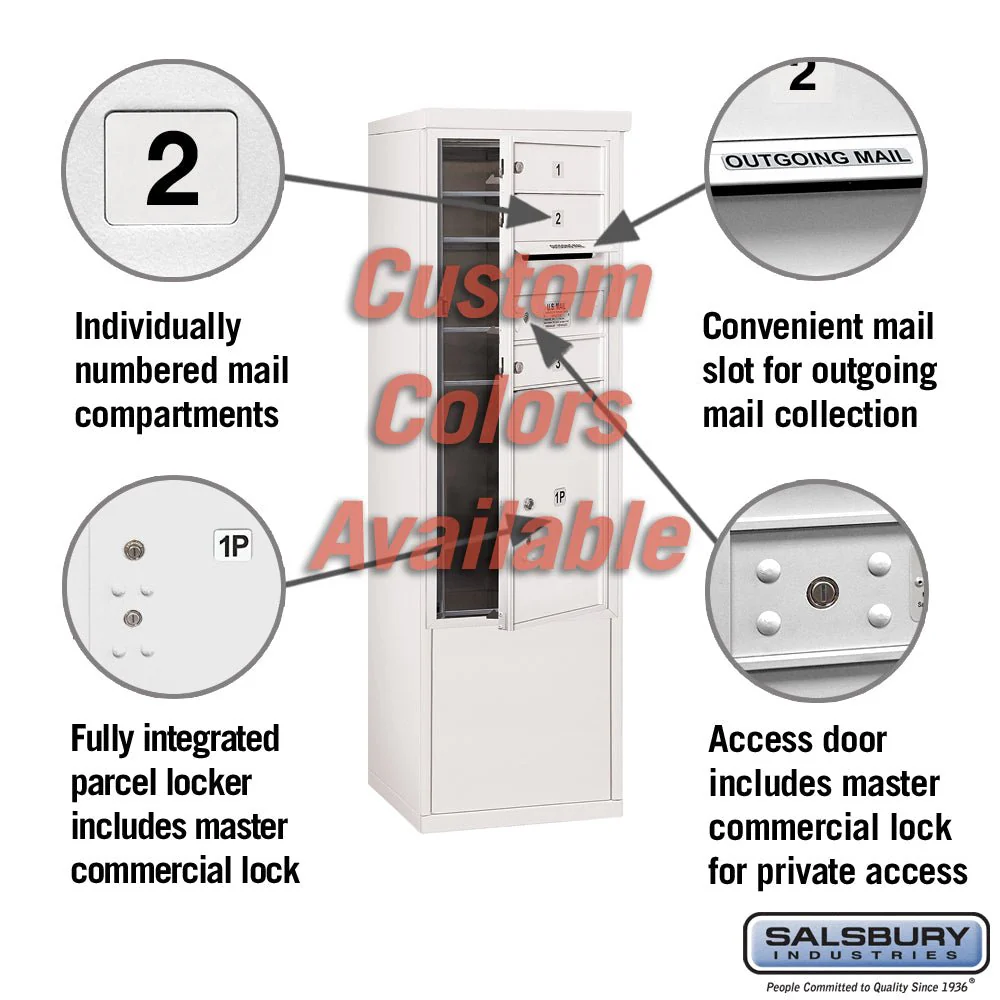 Free-Standing 4C Horizontal Mailbox Unit - 10 Door High - Front Loading - Private Access - Image 2
