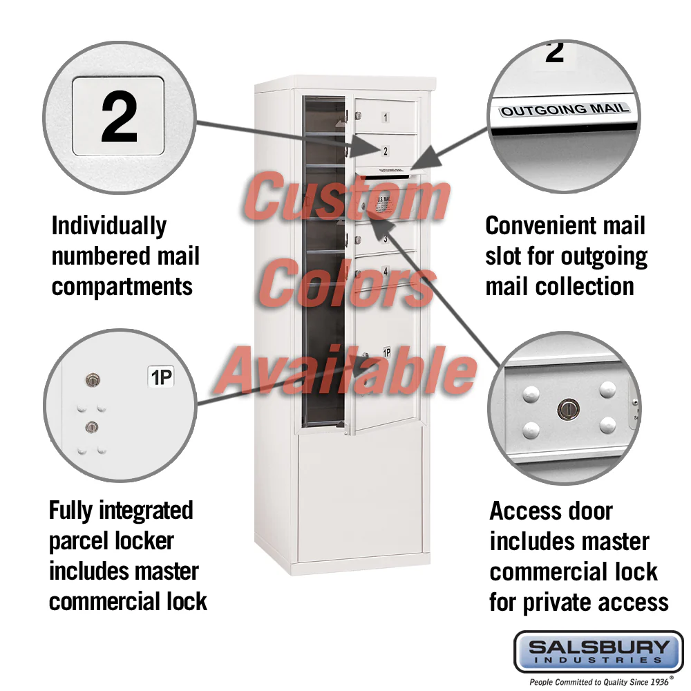Free-Standing 4C Horizontal Mailbox Unit - 10 Door High - Front Loading - Private Access - Image 6