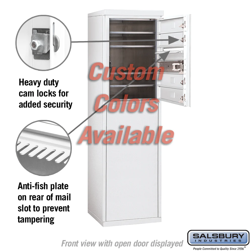 Free-Standing 4C Horizontal Mailbox Unit - 6 Door High - Custom Color - Front Loading - Private Access - Image 3
