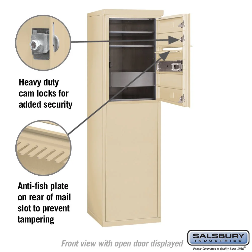 6 Door High Free-Standing 4C Horizontal Mailbox with Private Access - Image 3