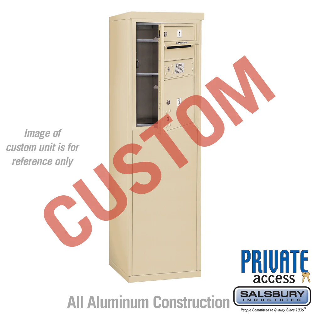 6 Door High Free-Standing 4C Horizontal Mailbox with Private Access - Image 5