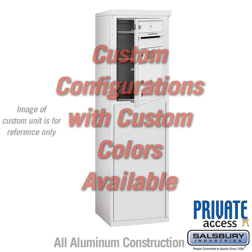 6-Door Free-Standing Mailbox with Parcel Locker in Aluminum - Image 5