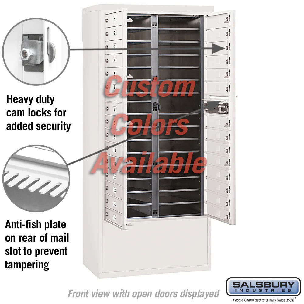 Free-Standing 4C Horizontal Mailbox Unit - Maximum Height, Double Column, Custom Color - Image 3