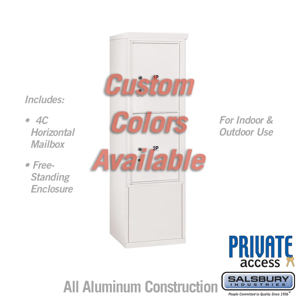 10-Door Free-Standing Mailbox with Parcel Locker in Black - Image 5
