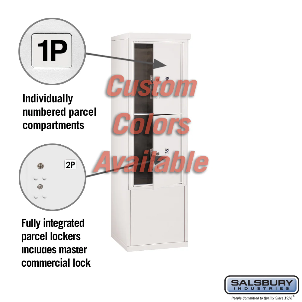 10-Door Free-Standing Mailbox with Parcel Locker in Black - Image 6