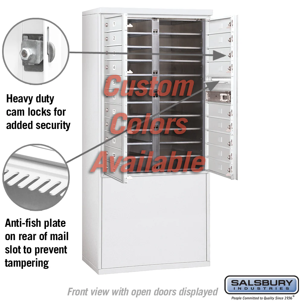 Free-Standing 4C Horizontal Mailbox Unit with 20 Compartments and Secure Lock - Image 3