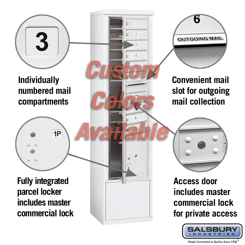 Free-Standing 4C Horizontal Mailbox Unit with Custom Color and Private Access - Image 2