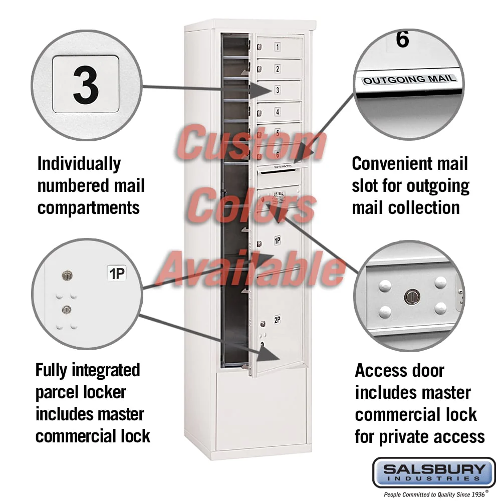 Free-Standing 4C Horizontal Mailbox Unit with Customizable Options - Image 2