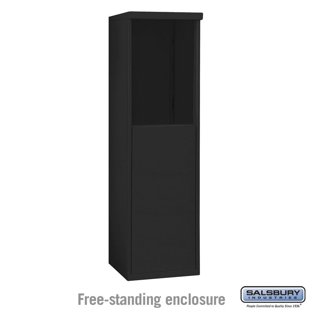 Free-Standing Enclosure for 3706 Single Column Mailbox - Black