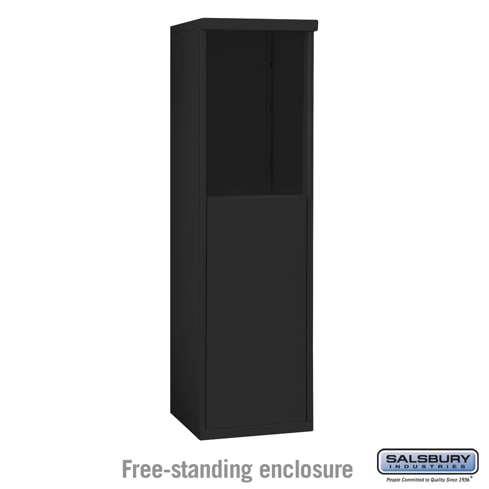 Free-Standing Enclosure for 3706 Single Column Mailbox - Black