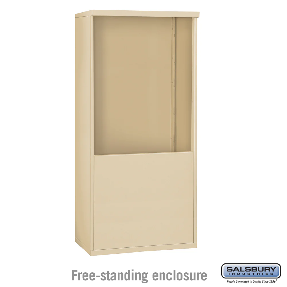 Free-Standing Enclosure for 3710 Double Column Mailbox Unit - Sandstone