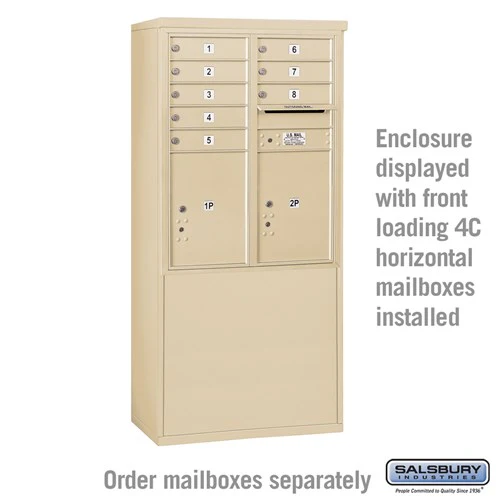 Free-Standing Enclosure for 3710 Double Column Mailbox Unit - Sandstone - Image 2