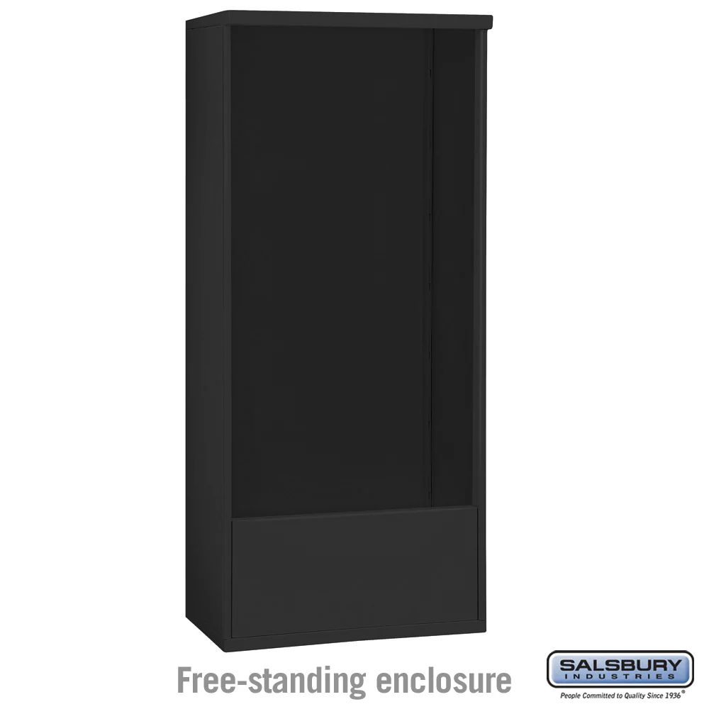 Free-Standing Enclosure for 3716 Double Column Mailbox Unit - Black