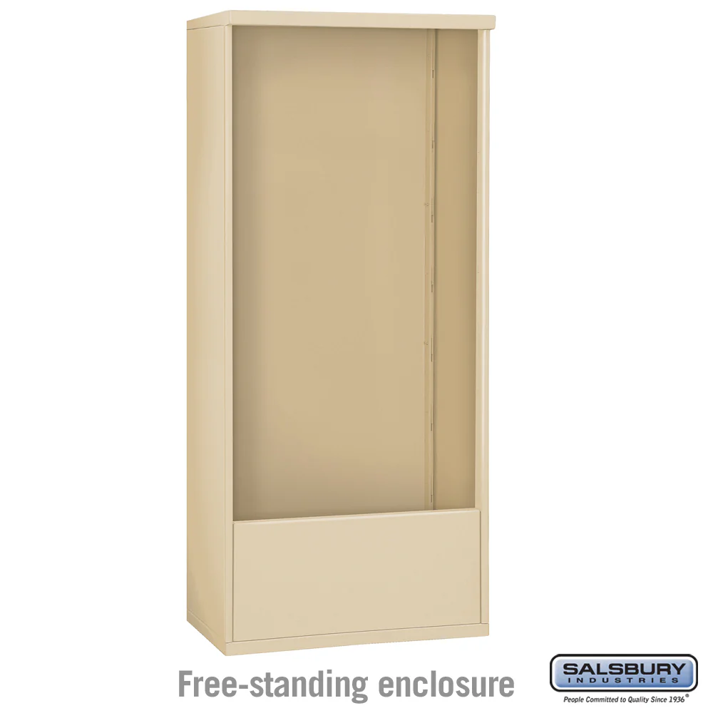 Free-Standing Enclosure for 3716 Double Column Mailbox Unit - Sandstone