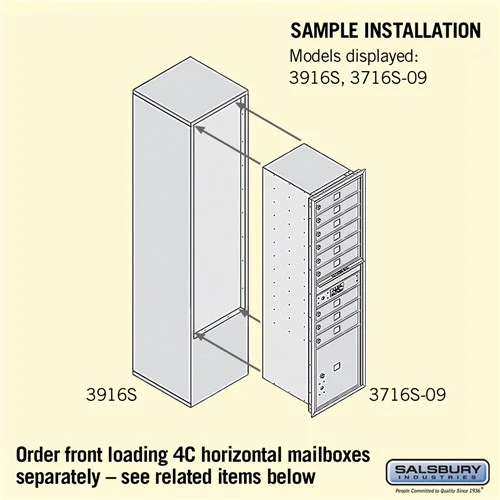 Free-Standing Enclosure for Double Column Mailbox Unit - Bronze - Image 5