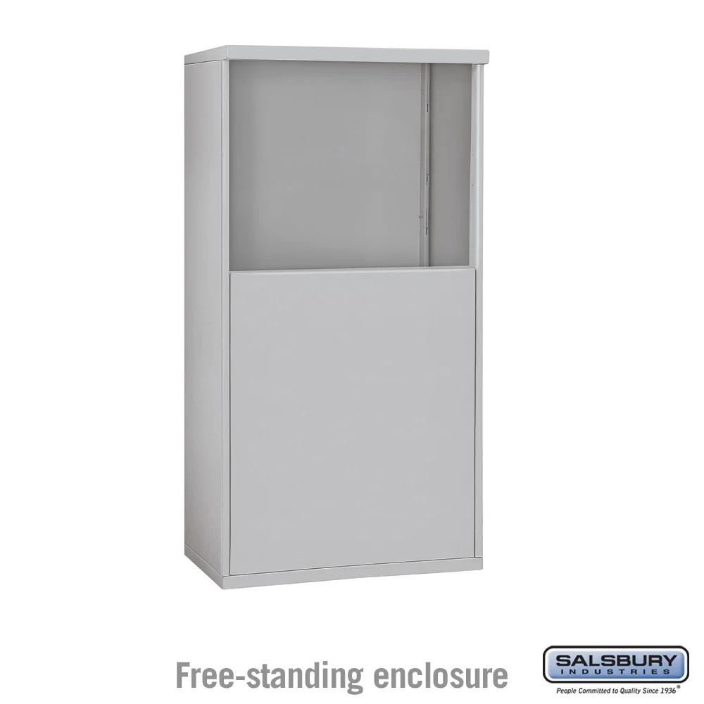 Free-Standing Enclosure for Double Column Mailbox Unit - Aluminum - Image 2
