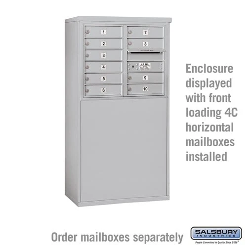 Free-Standing Enclosure for Double Column Mailbox Unit - Aluminum - Image 3