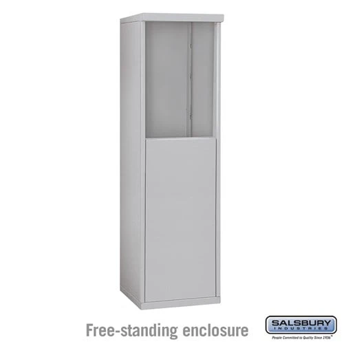 Free-Standing Enclosure for Single Column Mailbox Unit - Aluminum