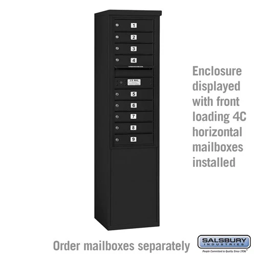 Free-Standing Mailbox Enclosure for 3711 Single Column Unit - Black - Image 2