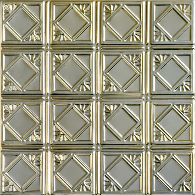 From Plain to Beautiful in Hours 2-ft x 2-ft Carnivale Gold Nugget Steel Surface-mount Ceiling Tile (6-Pack, 24-sq ft / Case)