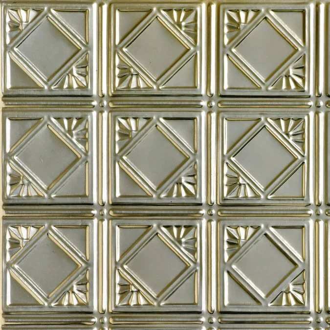 From Plain to Beautiful in Hours 2-ft x 2-ft Carnivale Gold Nugget Steel Surface-mount Ceiling Tile (6-Pack, 24-sq ft / Case) - Image 2