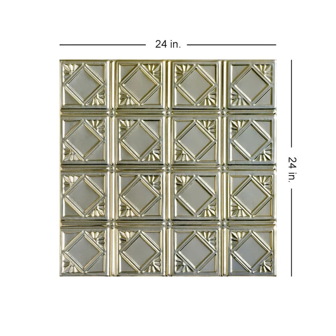 From Plain to Beautiful in Hours 2-ft x 2-ft Carnivale Gold Nugget Steel Surface-mount Ceiling Tile (6-Pack, 24-sq ft / Case) - Image 3