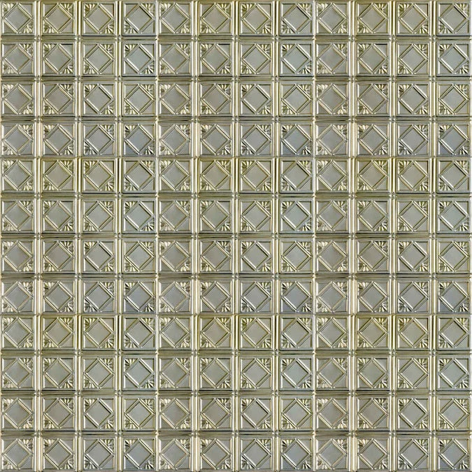 From Plain to Beautiful in Hours 2-ft x 2-ft Carnivale Gold Nugget Steel Surface-mount Ceiling Tile (6-Pack, 24-sq ft / Case) - Image 4