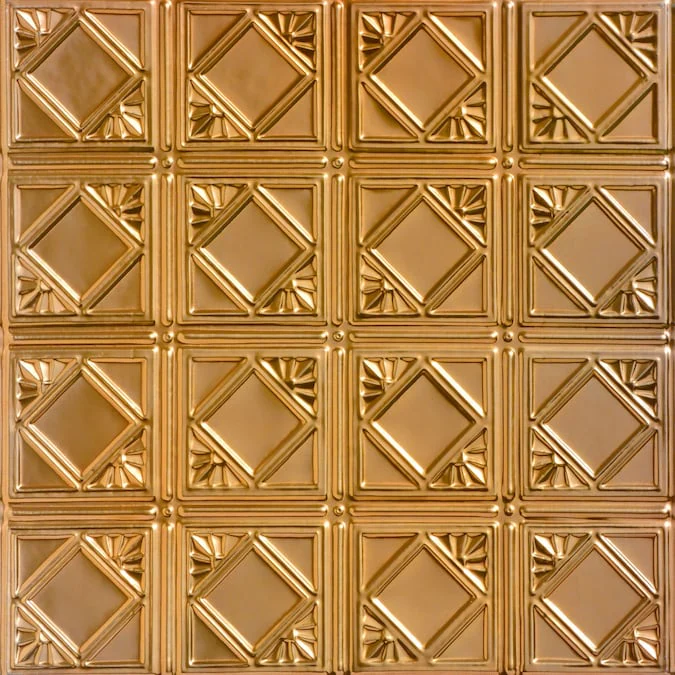 From Plain to Beautiful in Hours 2-ft x 2-ft Carnivale Lincoln Copper Steel Surface-mount Ceiling Tile (6-Pack, 24-sq ft / Case)