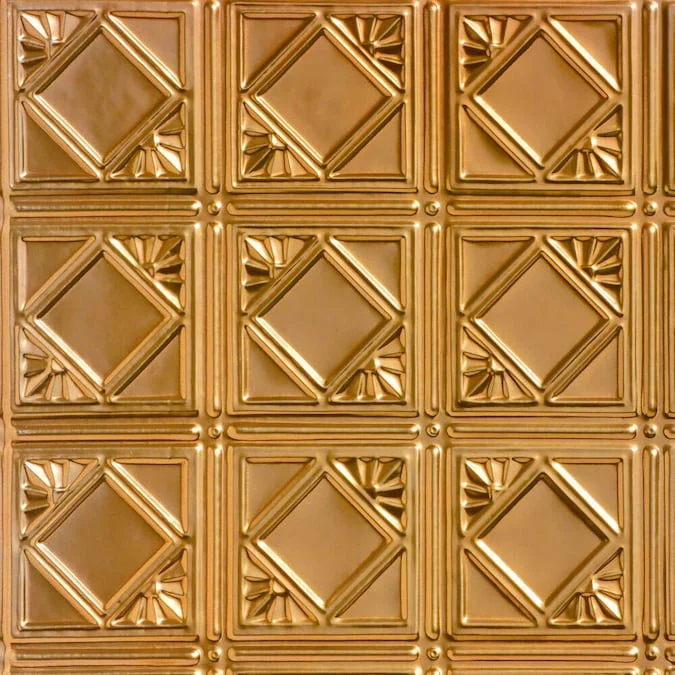 From Plain to Beautiful in Hours 2-ft x 2-ft Carnivale Lincoln Copper Steel Surface-mount Ceiling Tile (6-Pack, 24-sq ft / Case) - Image 2