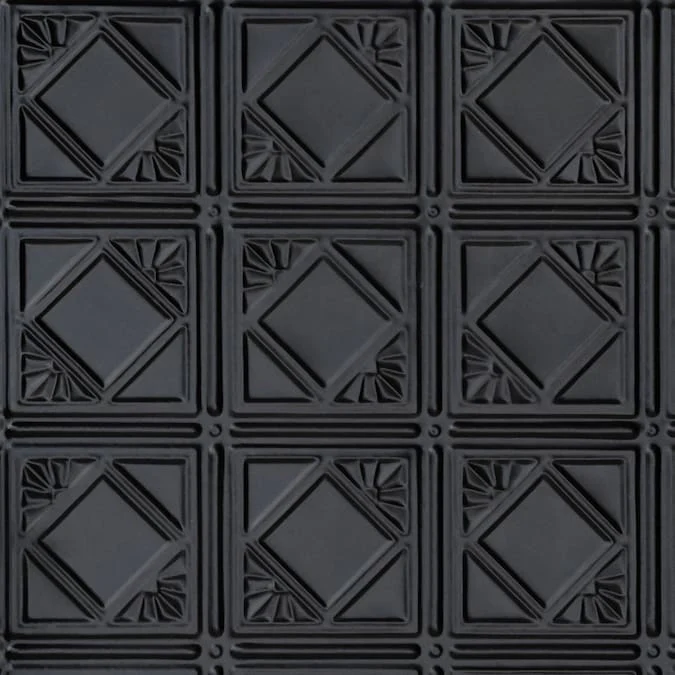 From Plain to Beautiful in Hours 2-ft x 2-ft Carnivale Satin Black Steel Surface-mount Ceiling Tile (6-Pack, 24-sq ft / Case) - Image 2