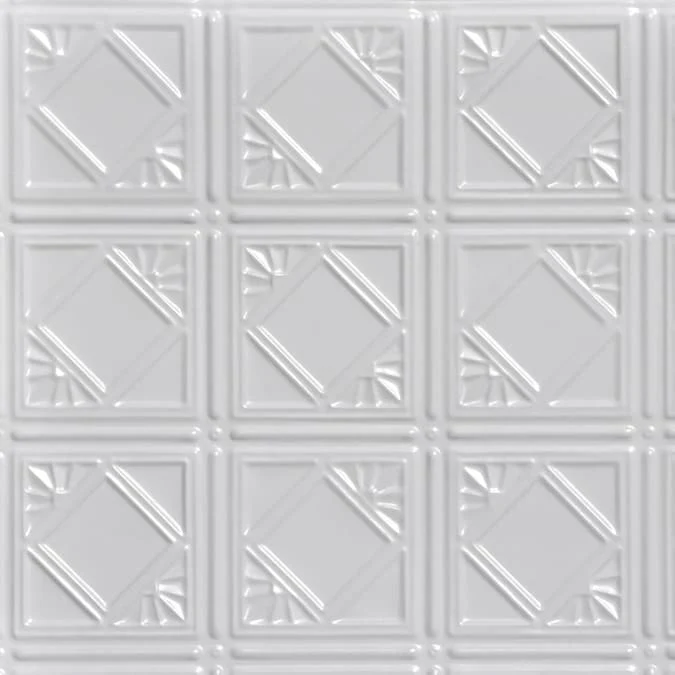 From Plain to Beautiful in Hours 2-ft x 2-ft Carnivale White Steel Surface-mount Ceiling Tile (6-Pack, 24-sq ft / Case) - Image 2