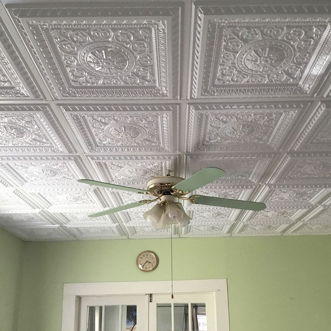 From Plain to Beautiful in Hours 2-ft x 2-ft Economy La Scala White PVC Drop Ceiling Tile (10-Pack, 40-sq ft / Case) - Image 3