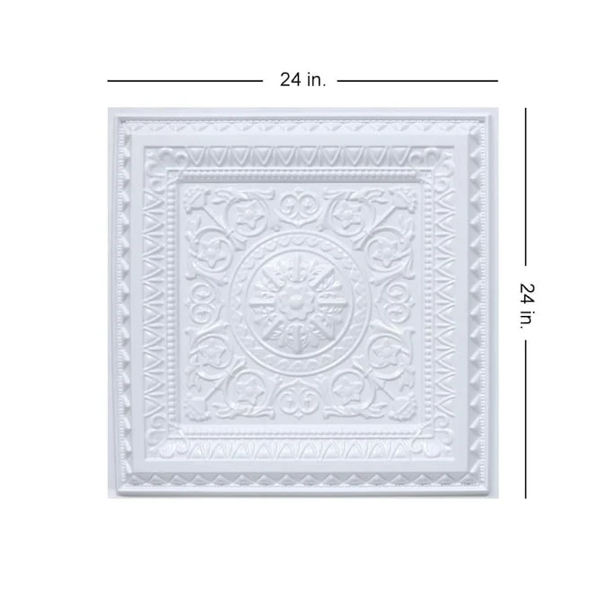 From Plain to Beautiful in Hours 2-ft x 2-ft Economy La Scala White PVC Drop Ceiling Tile (10-Pack, 40-sq ft / Case) - Image 4