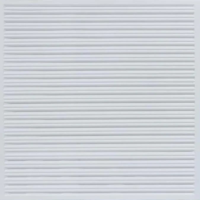 From Plain to Beautiful in Hours 2-ft x 2-ft Economy Modern Lines White PVC Drop Ceiling Tile (10-Pack, 40-sq ft / Case)