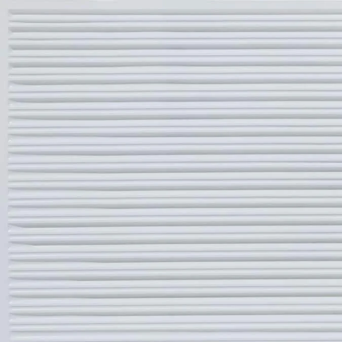 From Plain to Beautiful in Hours 2-ft x 2-ft Economy Modern Lines White PVC Drop Ceiling Tile (10-Pack, 40-sq ft / Case) - Image 2