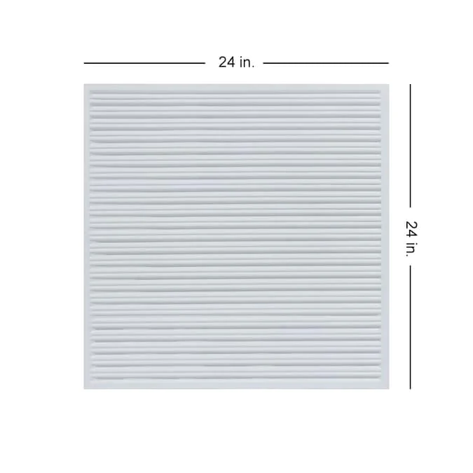 From Plain to Beautiful in Hours 2-ft x 2-ft Economy Modern Lines White PVC Drop Ceiling Tile (10-Pack, 40-sq ft / Case) - Image 4
