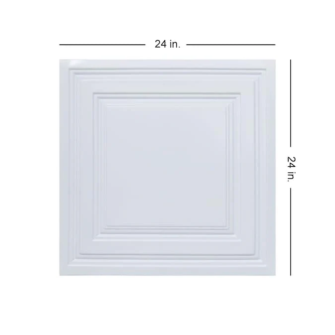 From Plain to Beautiful in Hours 2-ft x 2-ft Economy White PVC Drop Ceiling Tile (10-Pack, 40-sq ft / Case) - Image 4