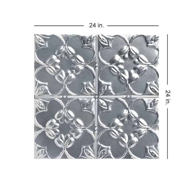 From Plain to Beautiful in Hours 2-ft x 2-ft Lilac Lacquered Steel Surface-mount Ceiling Tile (6-Pack, 24-sq ft / Case) - Image 4