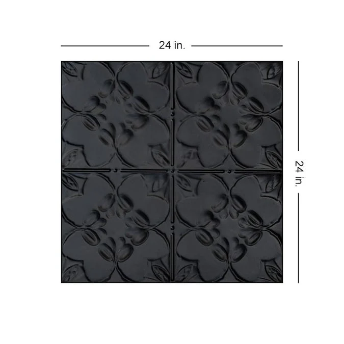 From Plain to Beautiful in Hours 2-ft x 2-ft Lilac Satin Black Steel Drop Ceiling Tile (6-Pack, 24-sq ft / Case) - Image 4