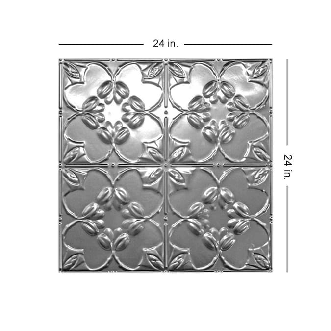 From Plain to Beautiful in Hours 2-ft x 2-ft Lilac Steel (Unfinished) Steel Surface-mount Ceiling Tile (6-Pack, 24-sq ft / Case) - Image 4