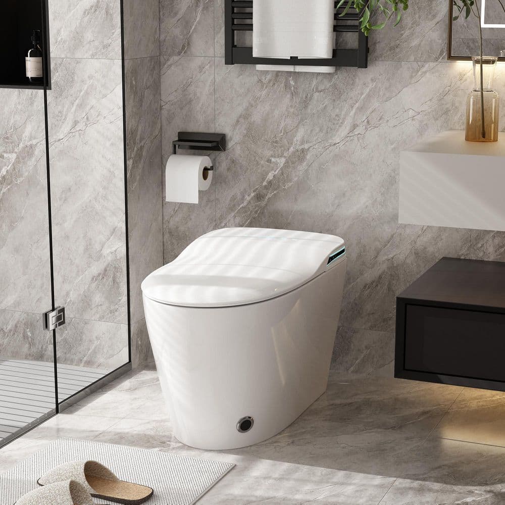 FUFU&GAGA Elongated Smart Bidet Toilet 1.28 GPF in White