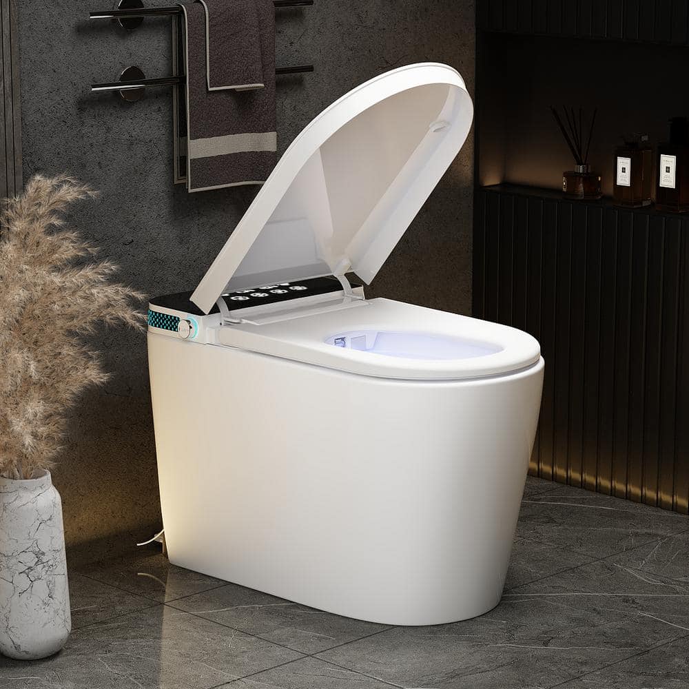 FUFU&GAGA Elongated Smart Bidet Toilet 1.28GPF with Massage Cleaning and Heated Seat - Image 2